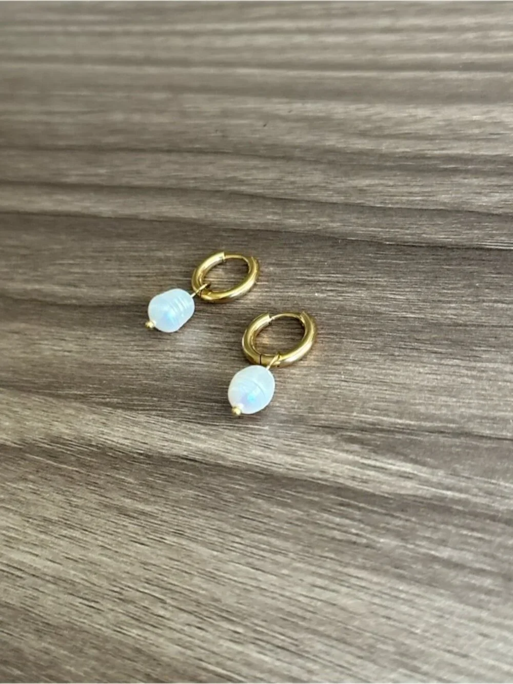 Pearl Hoop Earrings N1072